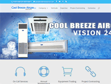 Tablet Screenshot of coolbreezeaircon.com
